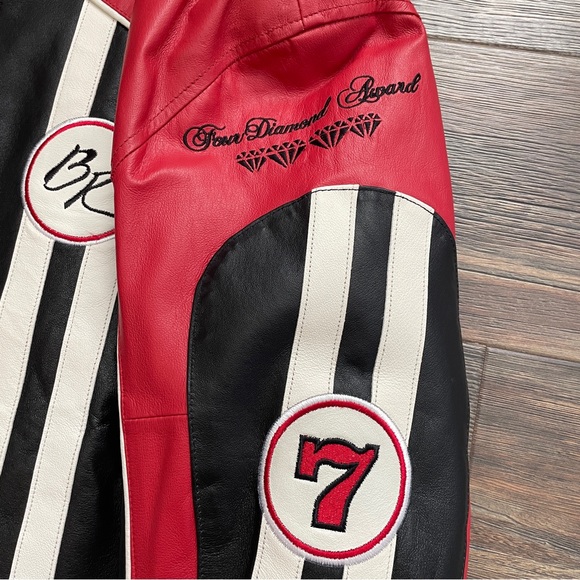 Men’s Leather Racing Motorcycle Jacket, Large/XL, Great Con., Beau Rivage Biloxi - Picture 3 of 13